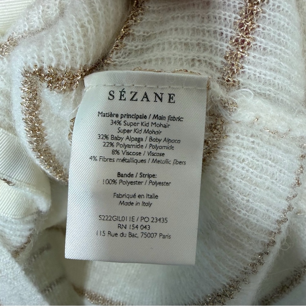 Sezane | Gaspard Cardigan in Ecru Gold, size medium - Picture 11 of 12